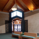 Oak Lawn Cemetery and Arboretum comfortable pews to visit loved ones in indoor community mausoleum